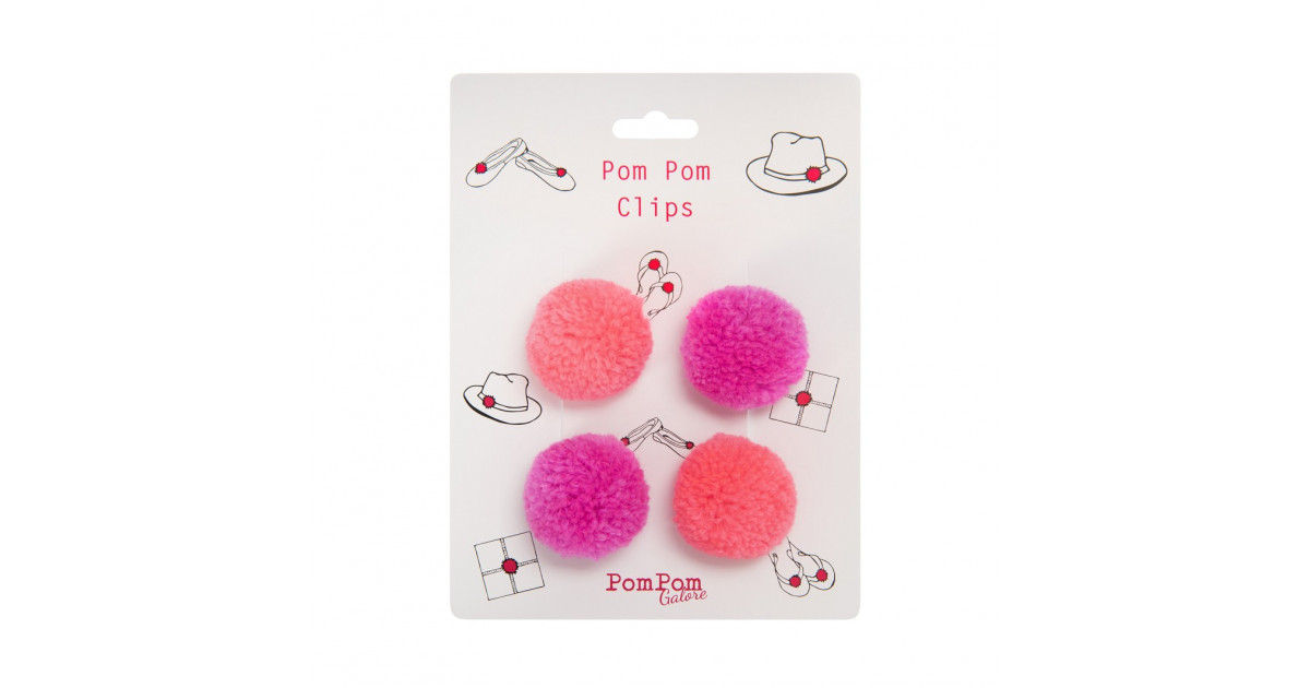Pom Pom Clips Flamingo Pinks