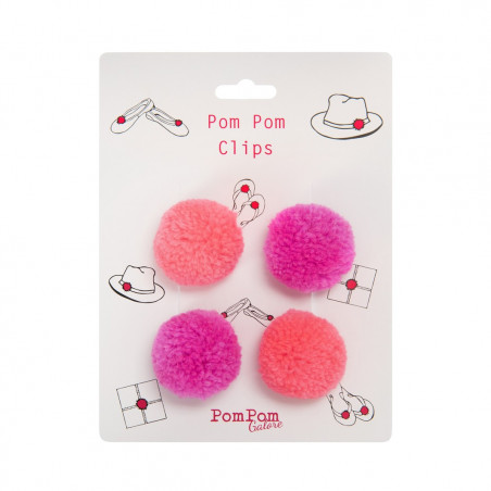 Pom Pom Clips Flamingo Pinks