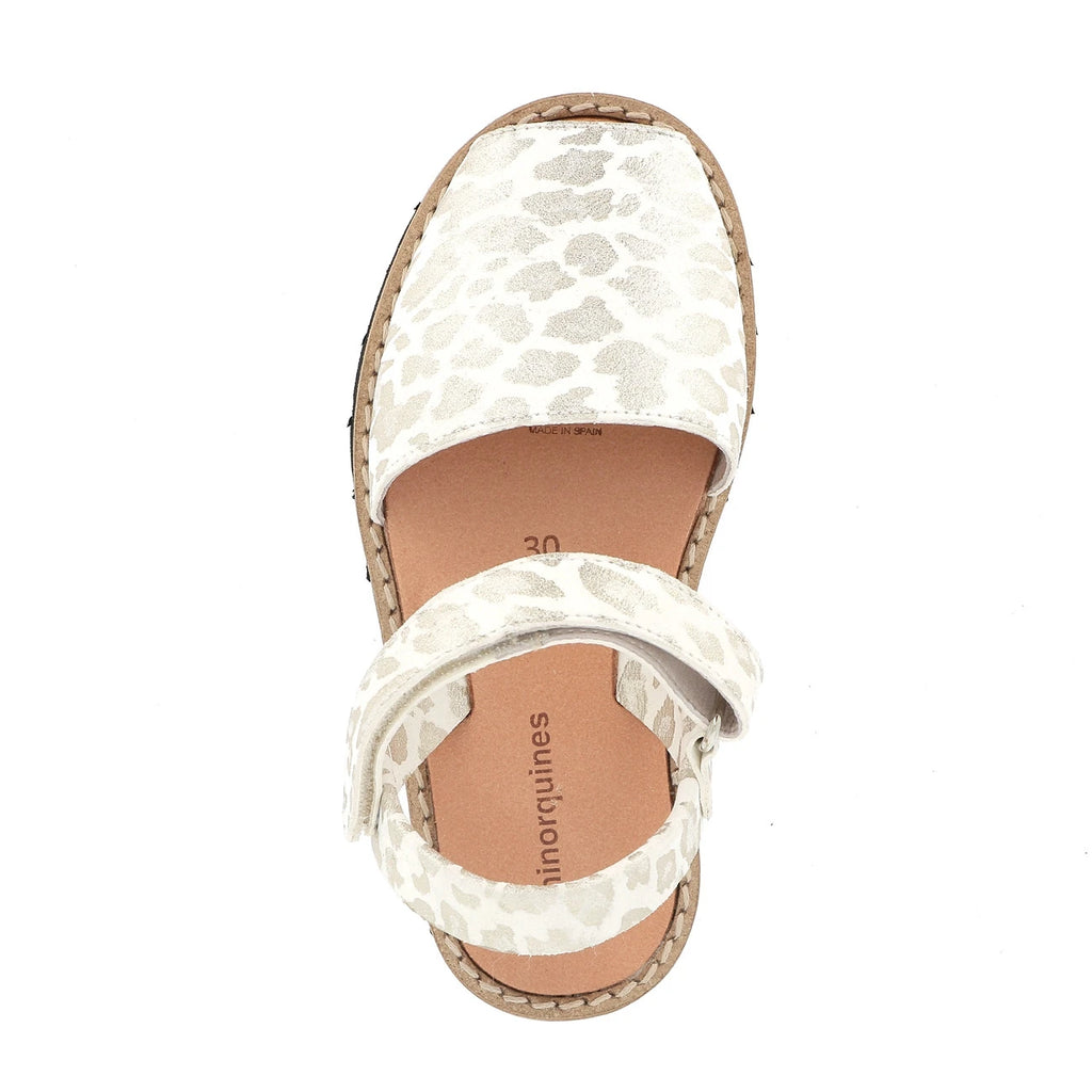 Avarca Velcro Metalizado Kenia Té