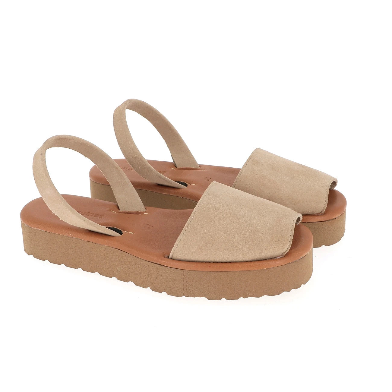 Avarca Platja Plateforme Daim Taupe