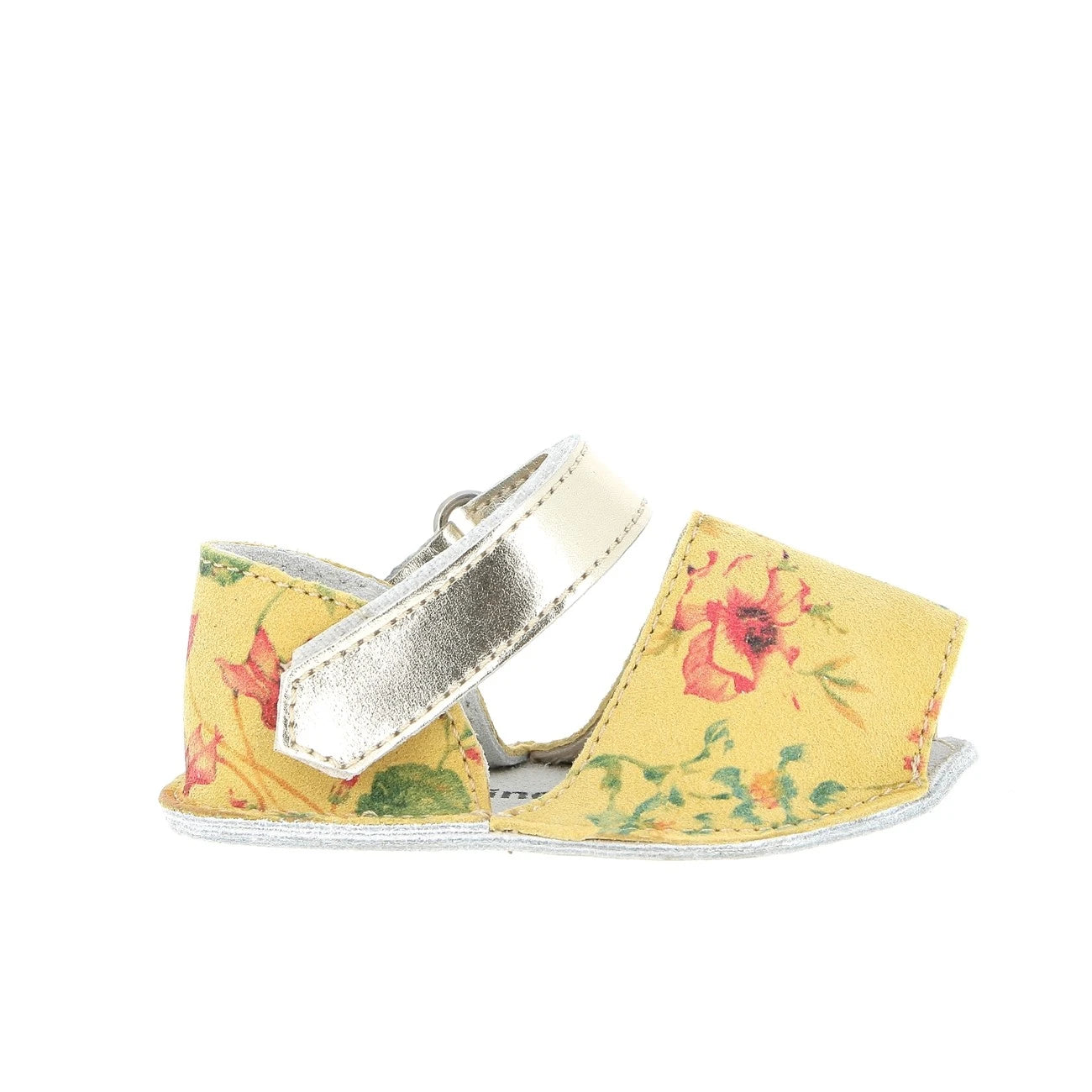 Frailera Baby Cuero Floral Amarillo