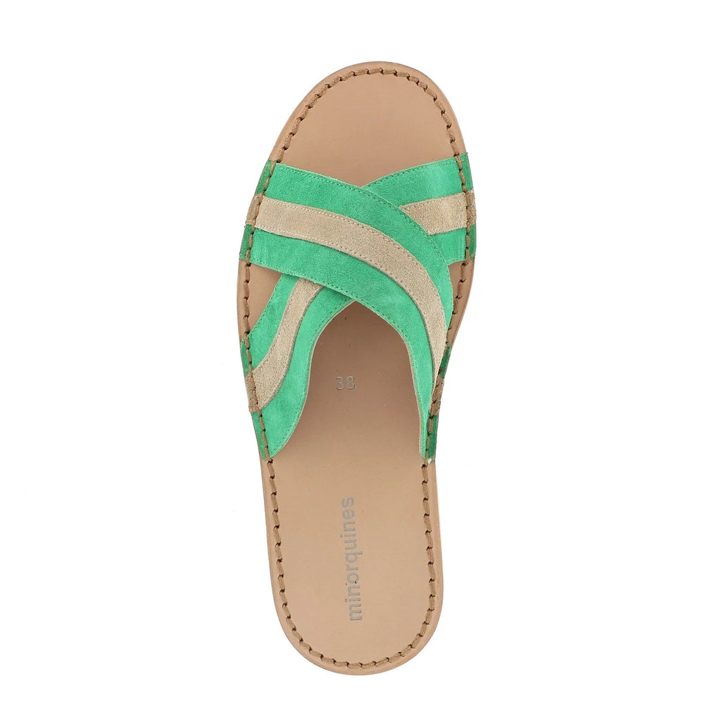 Avarca Neo Mule Puntera Terciopelo Esmeralda