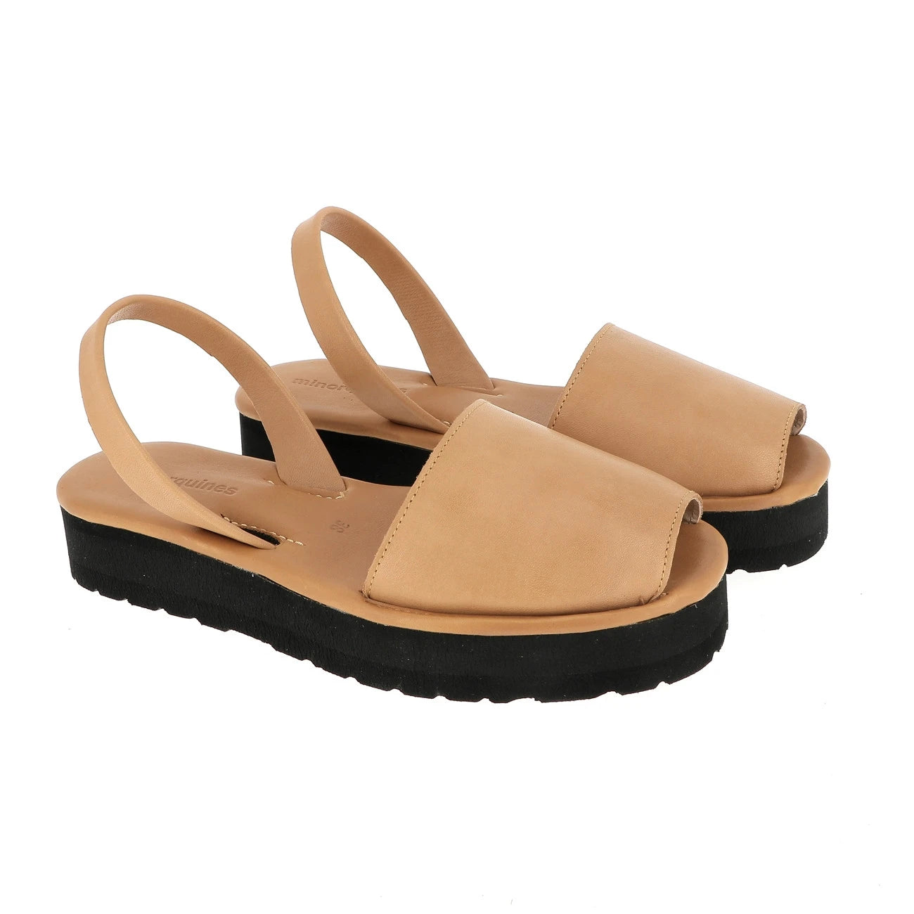 Avarca Platja Plateforme Cuir Naturel