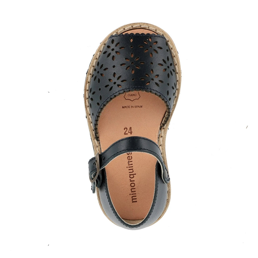 Frailera Boucle Cuir Perforé Azul