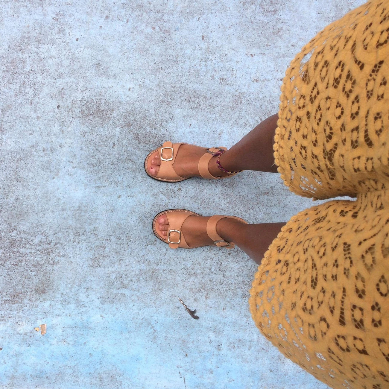 Avarca Boucle Cuir Naturel