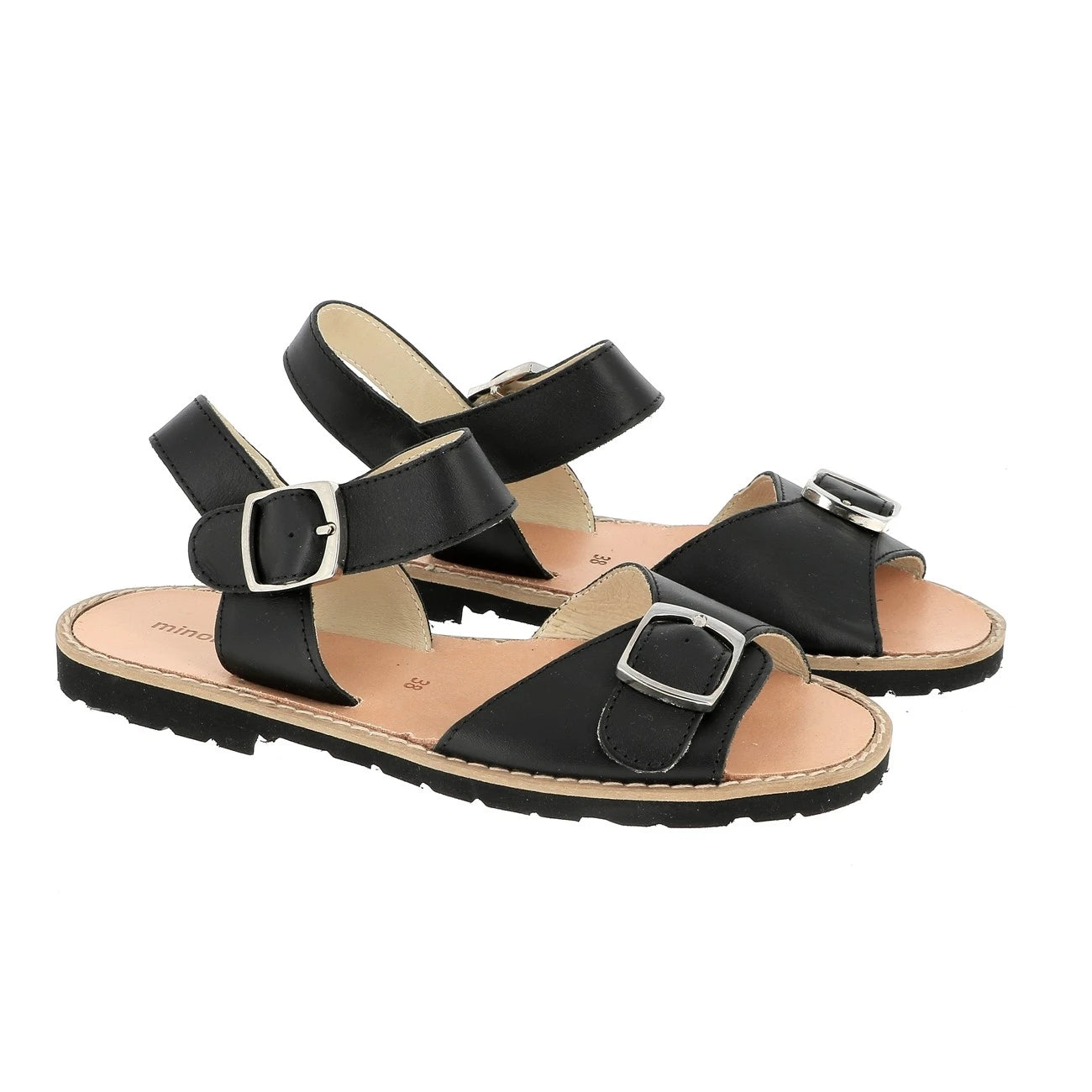 Avarca Boucle Cuir Negro