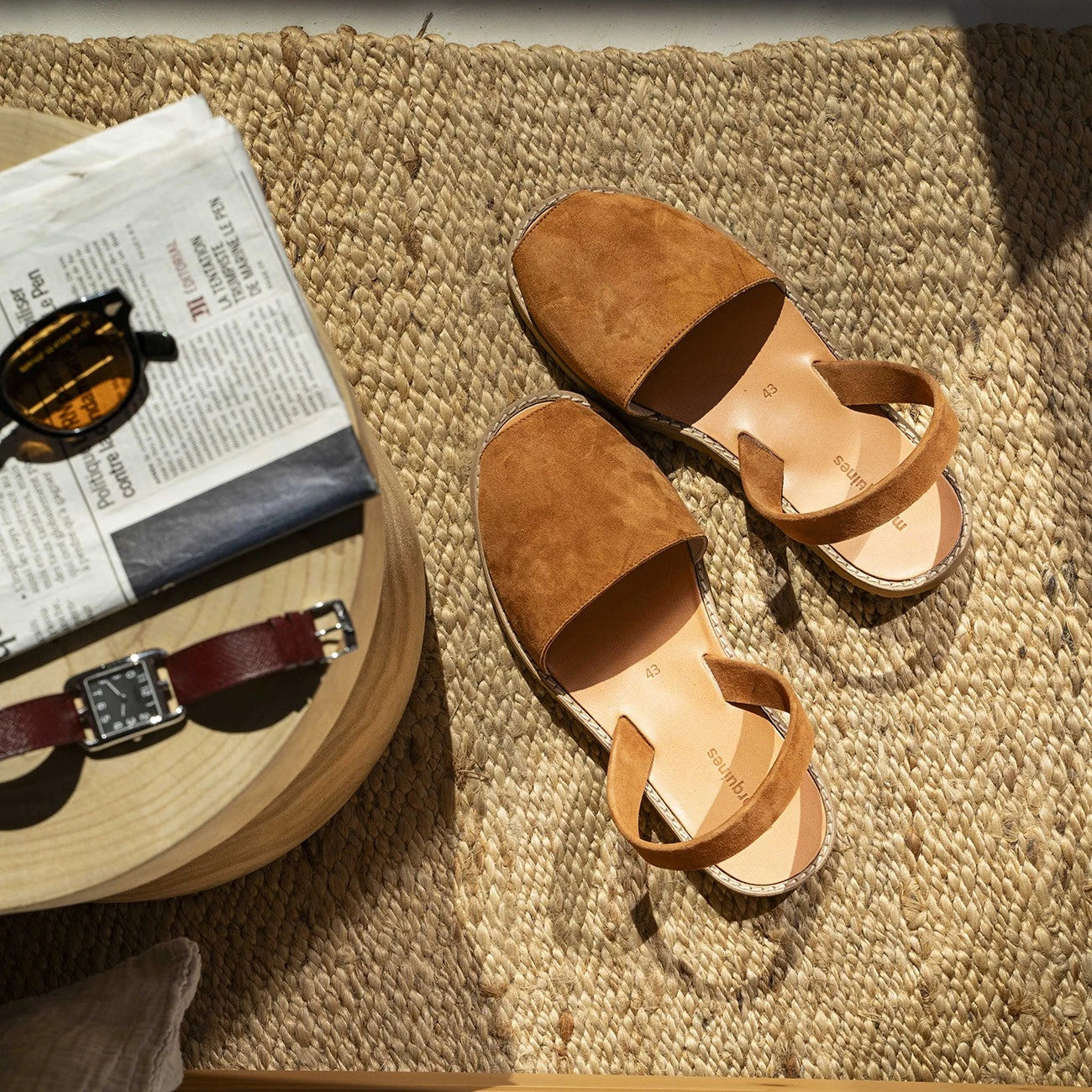 Avarca Daim Cuero Homme