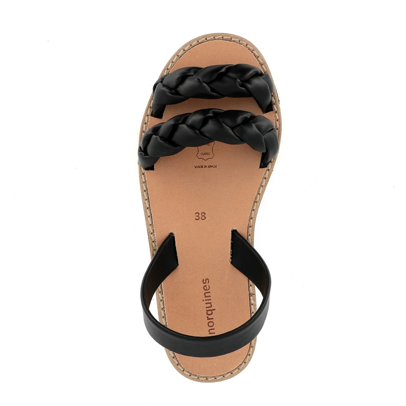 Avarca Cabrera Cuir Negro