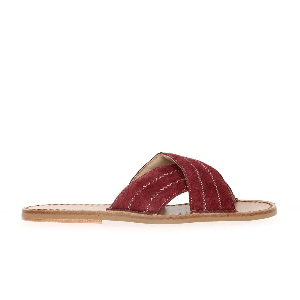 Avarca Neo Mule Terciopelo Burdeos