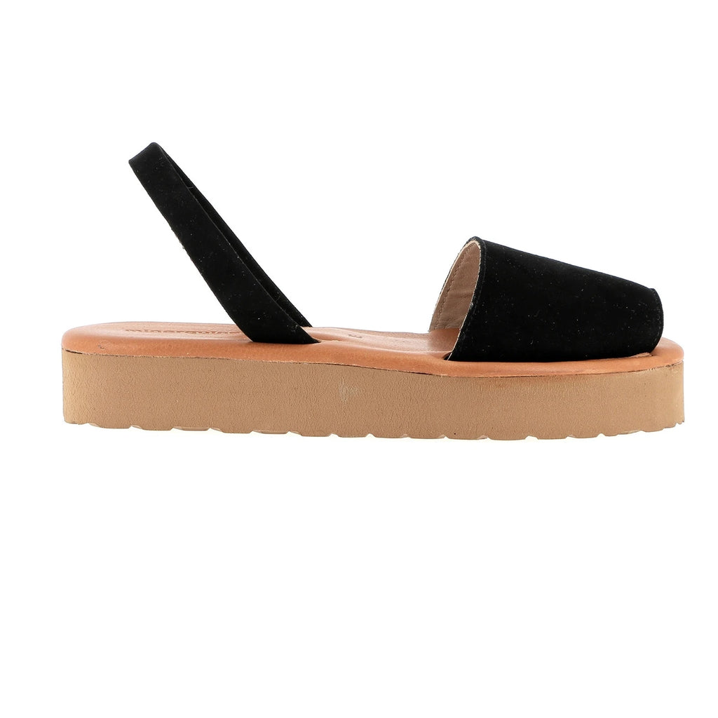 Avarca Plataforma Daim Negro