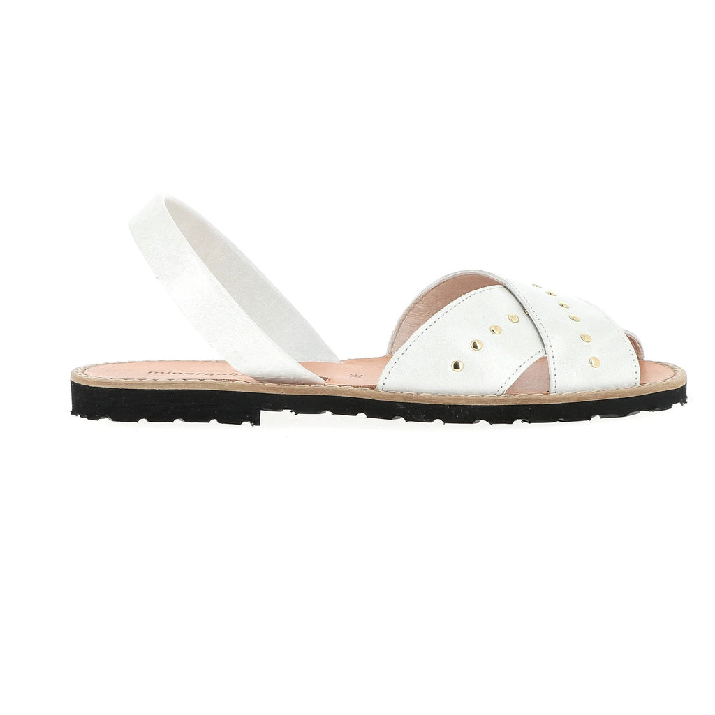 Avarca Rock Cuir Vintage Blanco