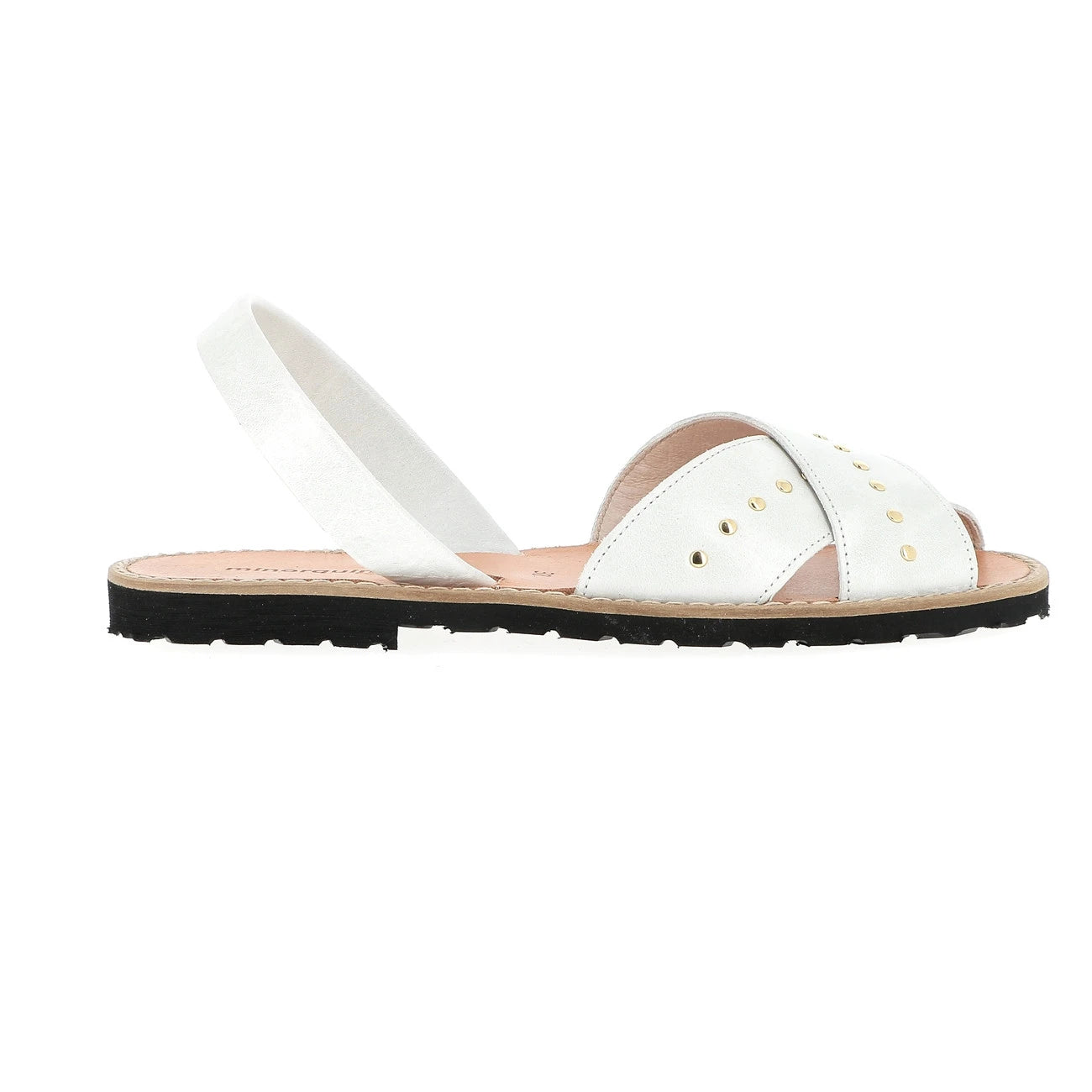 Avarca Rock Cuero Vintage Blanco