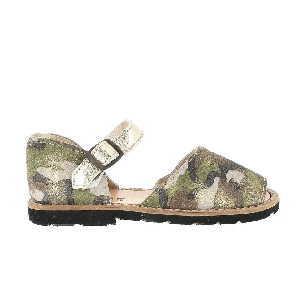 Frailera Presilla Cuero Camuflaje Dorado