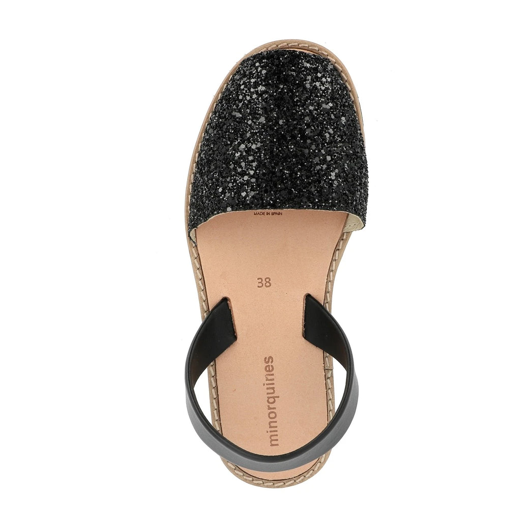 Avarca Paillettes Negro