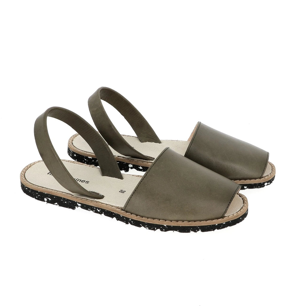 Avarca Eco Cuero Kaki Hombre