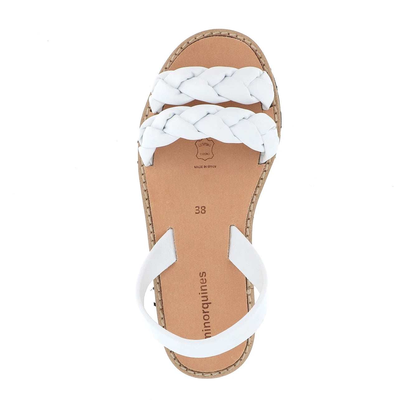 Avarca Cabrera Cuir Blanco