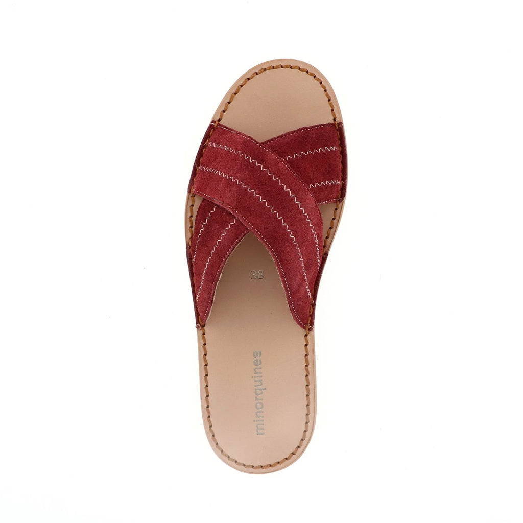 Avarca Neo Mule Terciopelo Burdeos