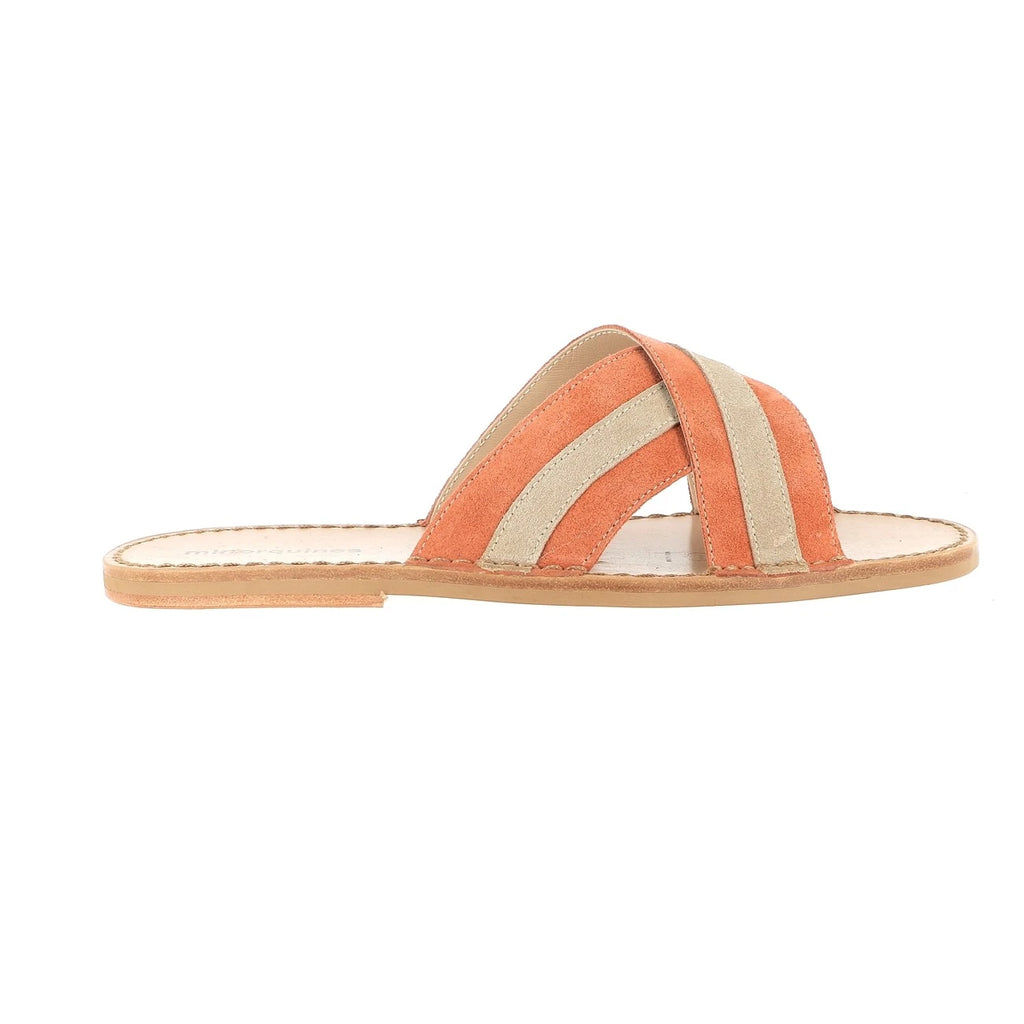 Avarca Neo Mule Puntera Terciopelo Coral