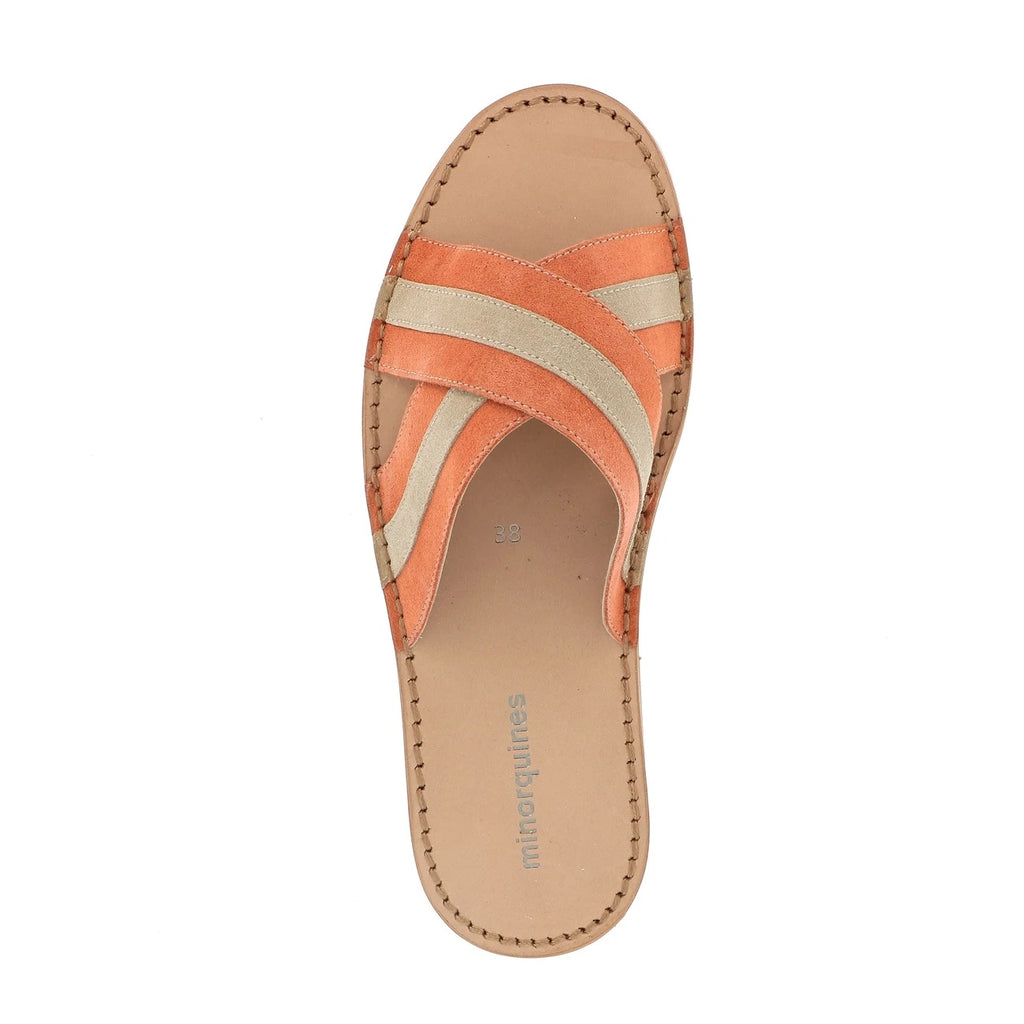 Avarca Neo Mule Puntera Terciopelo Coral