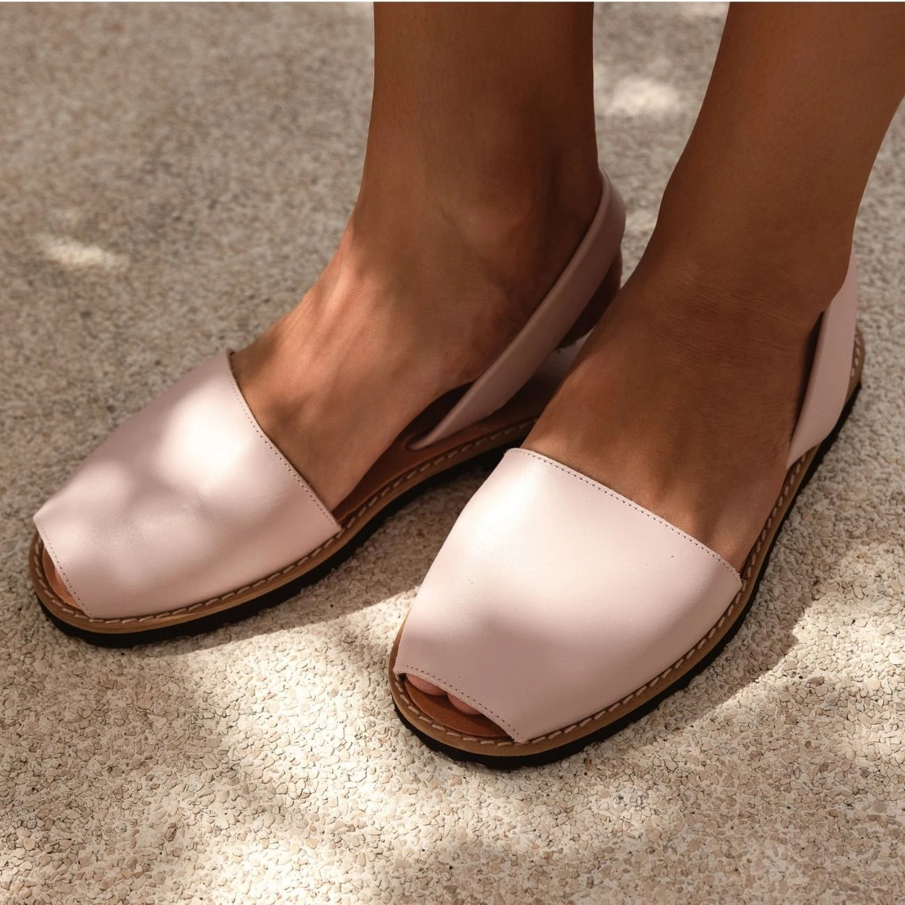 Avarca Cuero Rosa