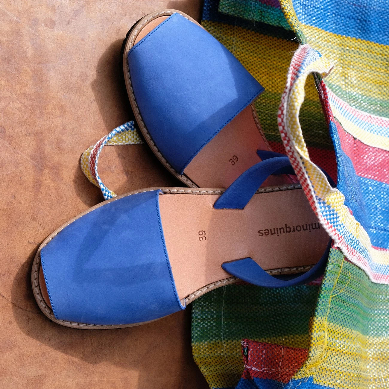 Avarca Nubuck Bleu Océan