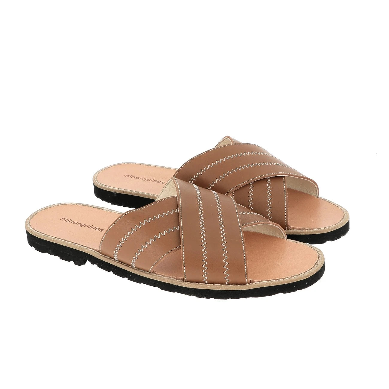 Avarca Mule Cuir Cognac