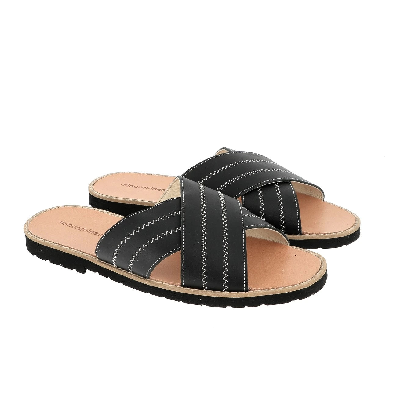 Avarca Mule Cuir Negro