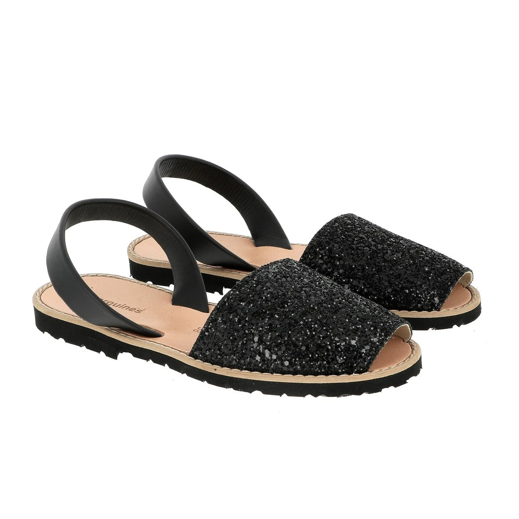Avarca Paillettes Negro