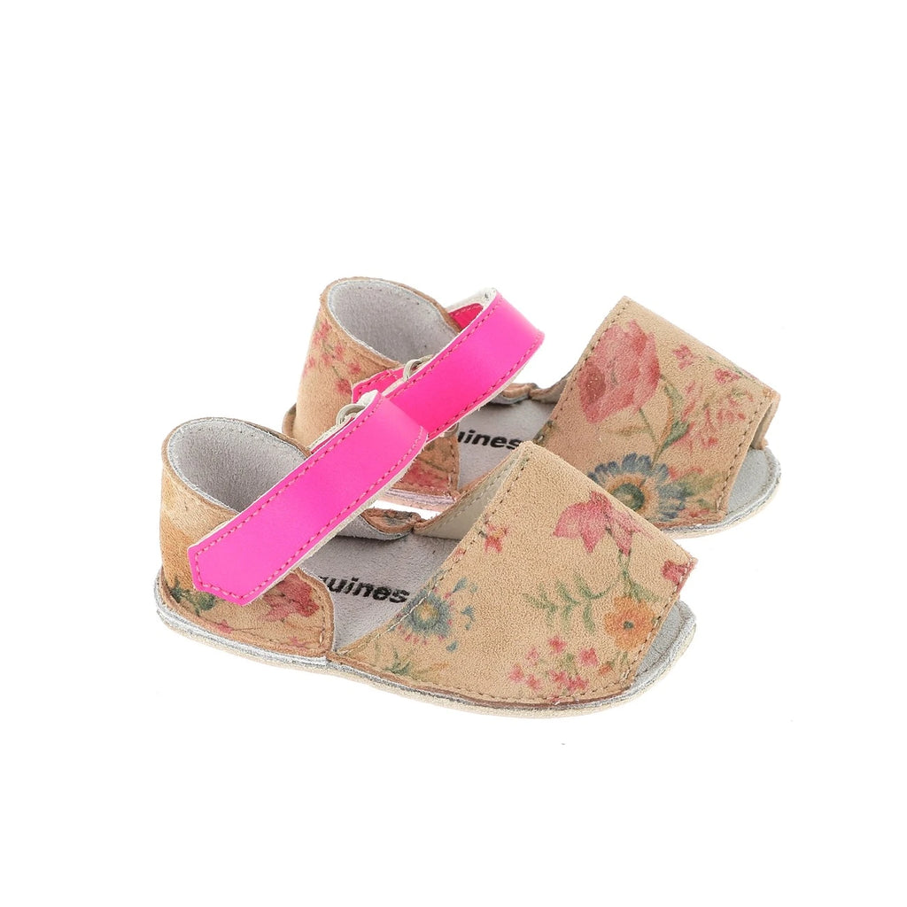 Frailera Baby Cuero Floral Camel