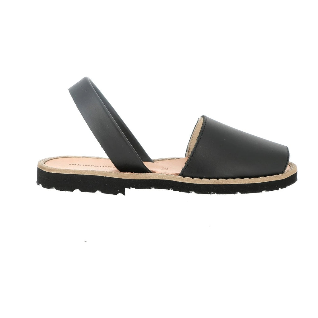 Avarca Cuero Negro