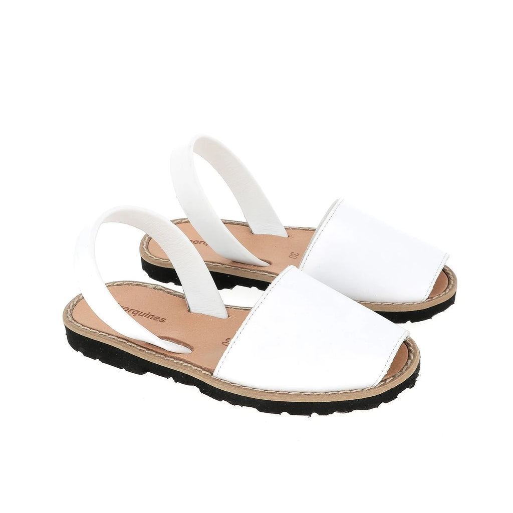 Avarca Cuero Blanco