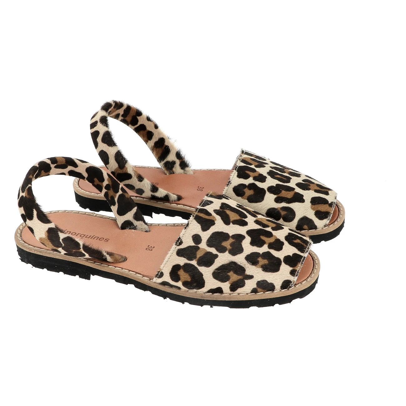 Avarca Cuero Leopardo