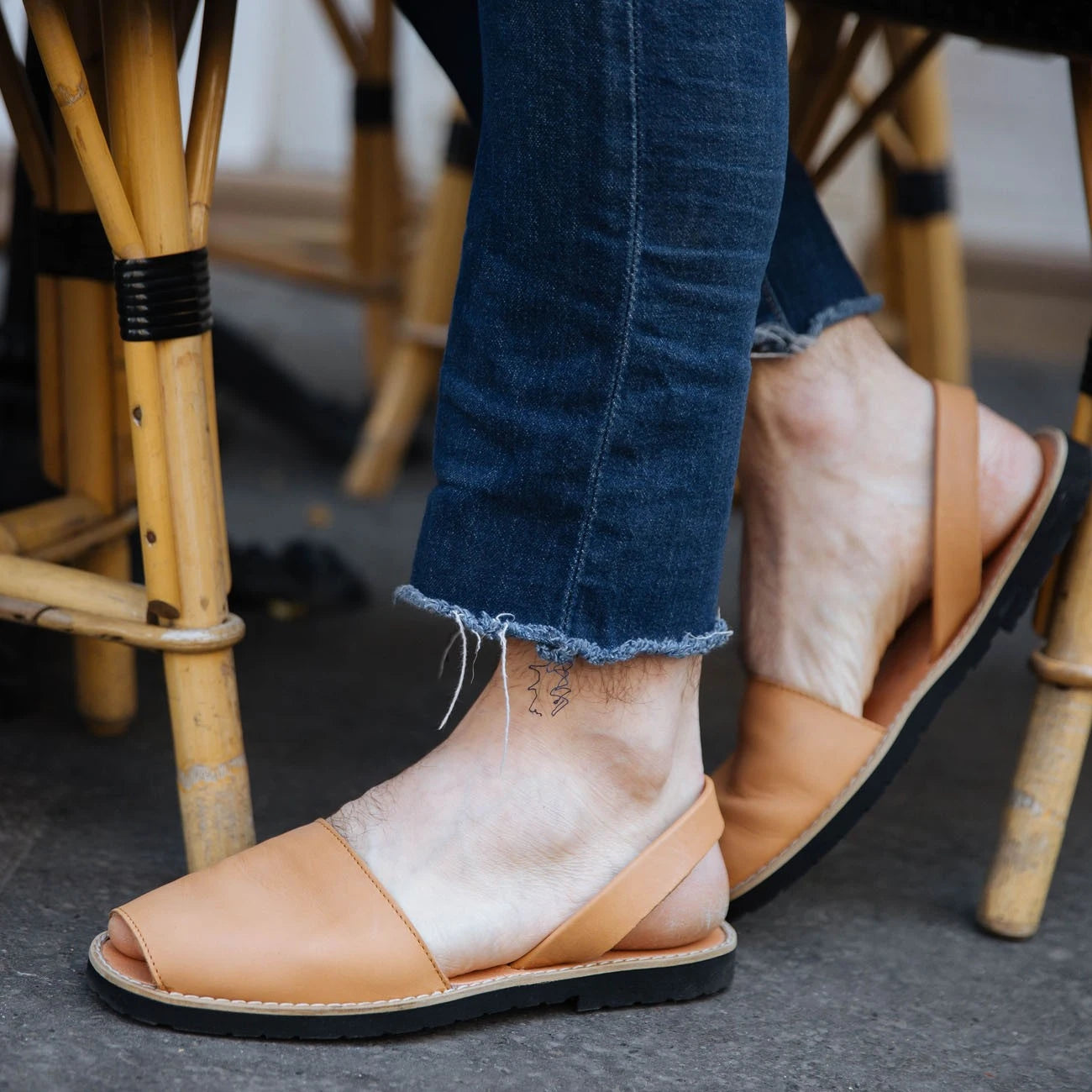 Avarca Cuir Naturel Homme