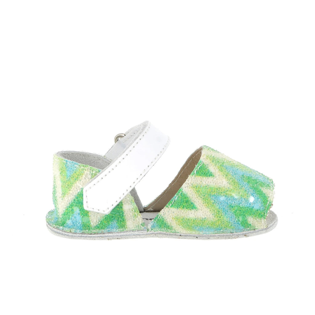 Manta de bebé Zig Zag Verde
