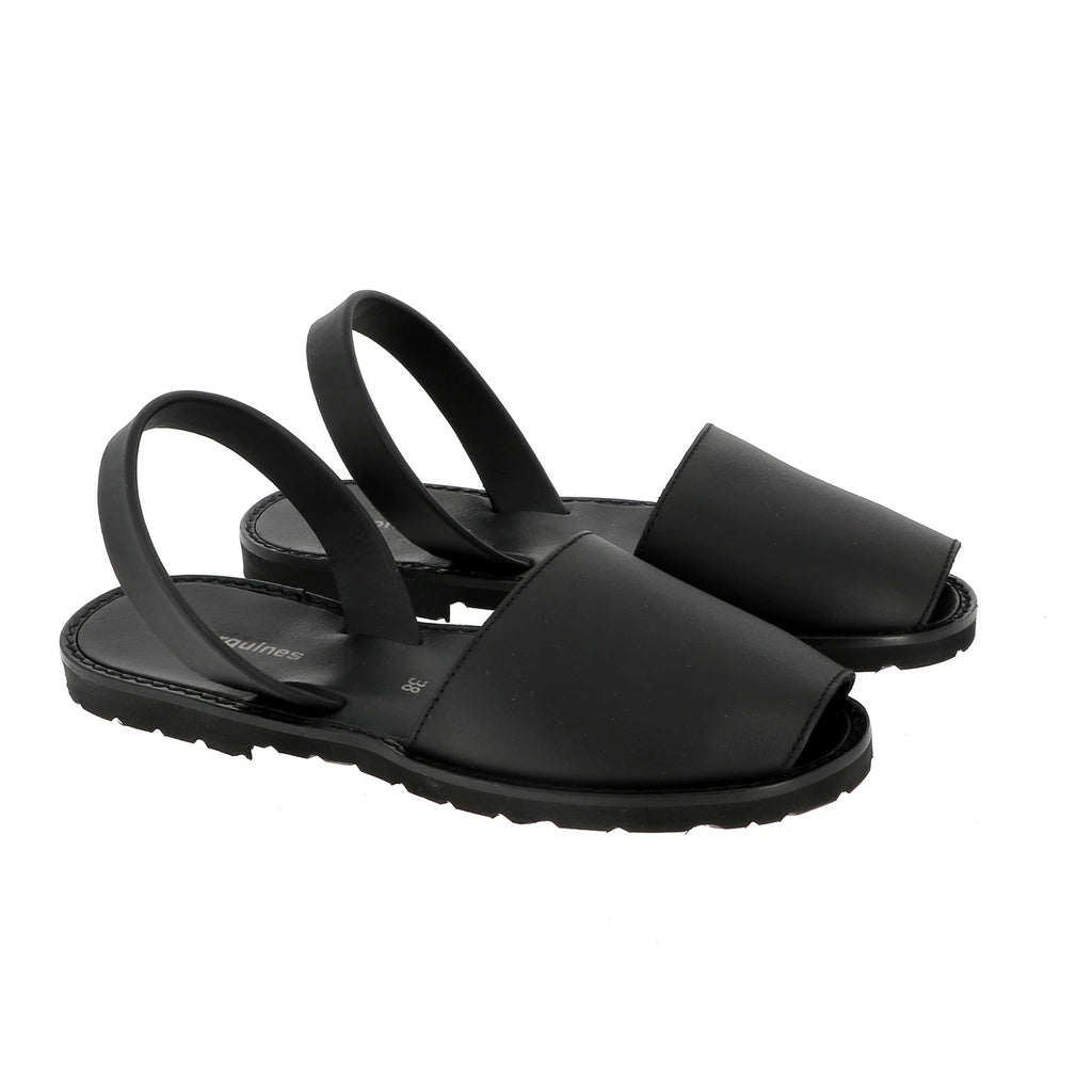 Avarca Cuero Negro (totalmente negro)