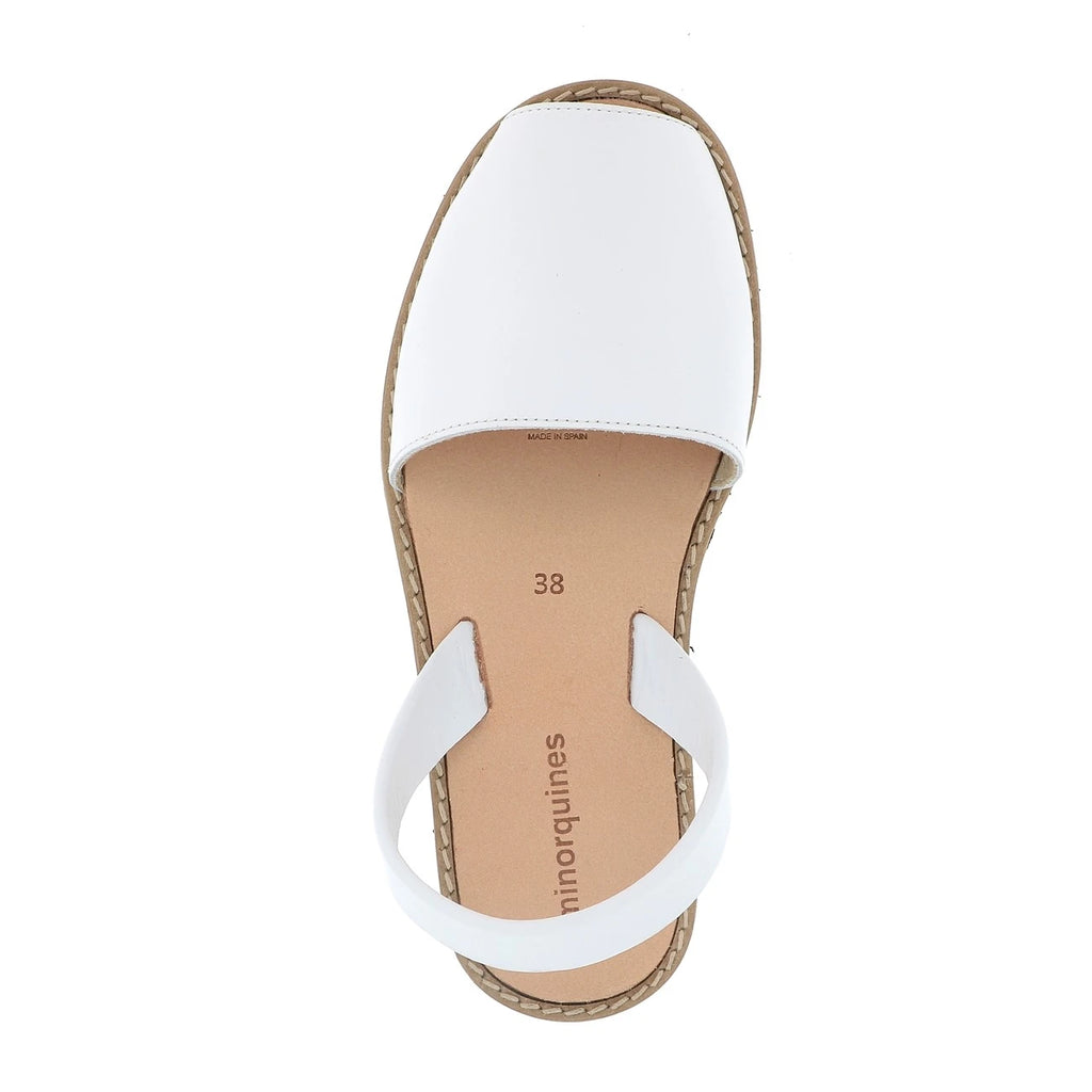 Avarca Cuero Blanco