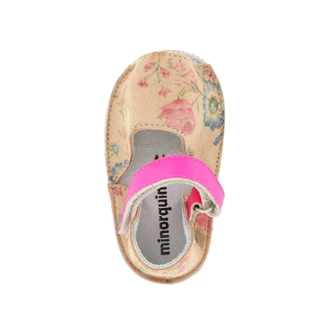Frailera Baby Cuero Floral Camel