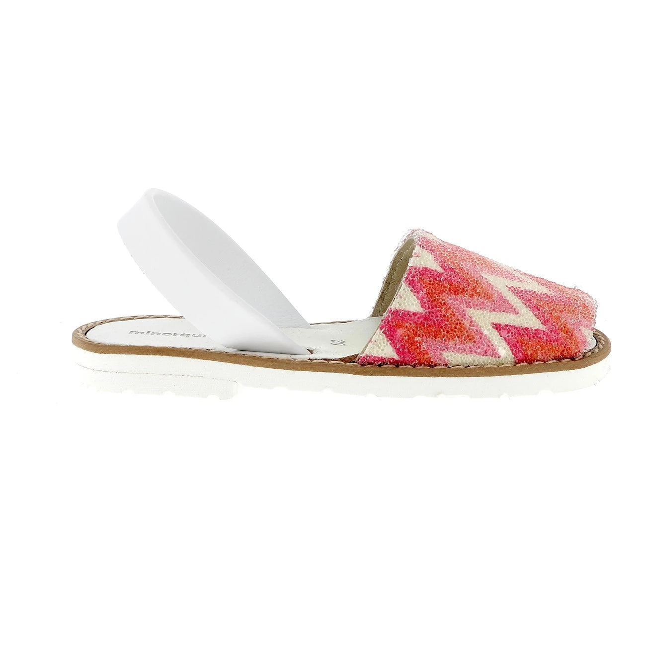 Avarca Zig Zag Rosa Fiesta Blanca