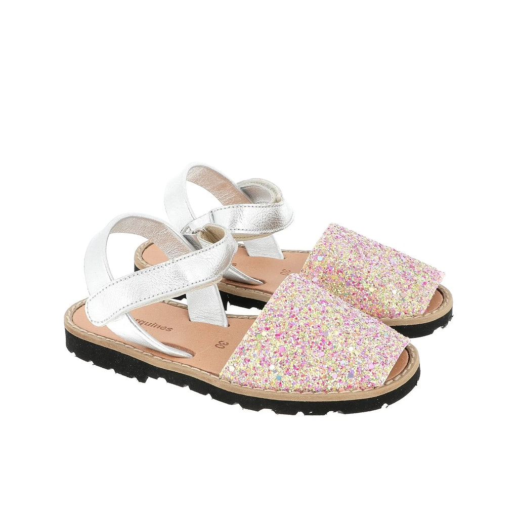 Avarca Velcro Purpurina Sunny Roses