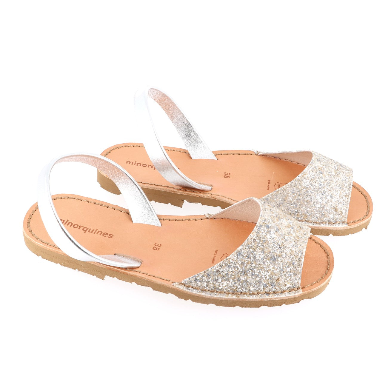 Avarca Caleta Paillettes Taupe