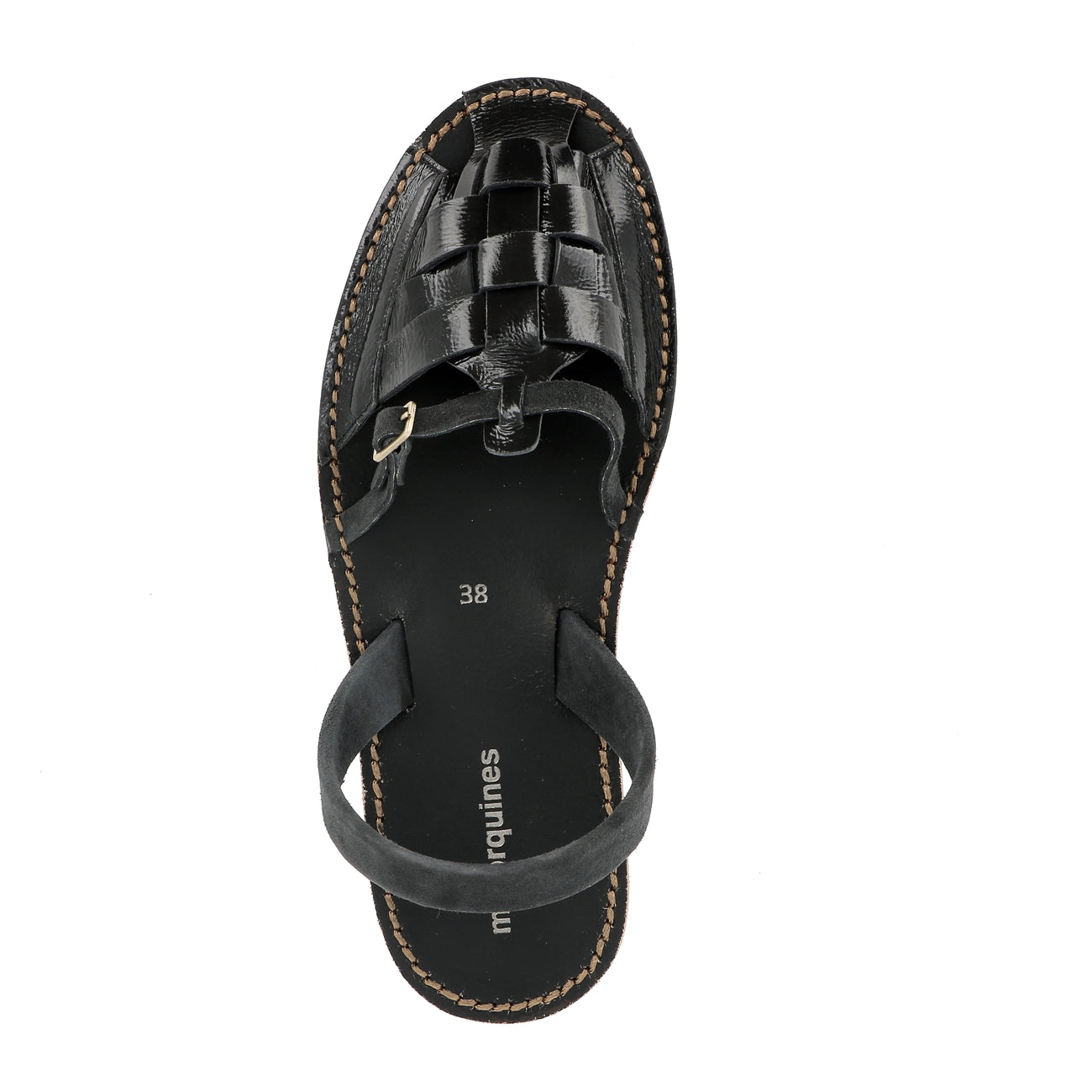 Avarca Calvi Cuir Vernis Grafito