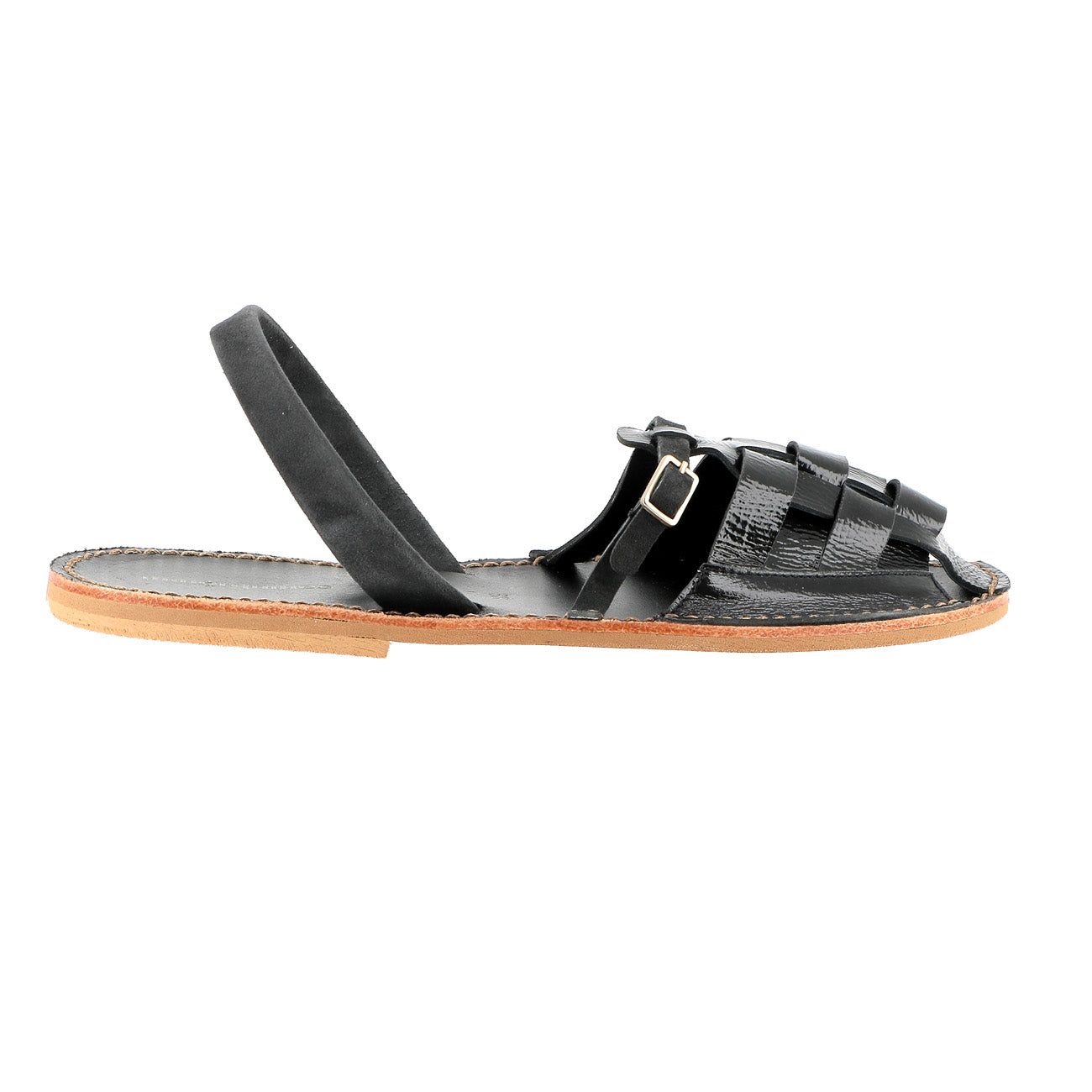 Avarca Calvi Cuir Vernis Grafito