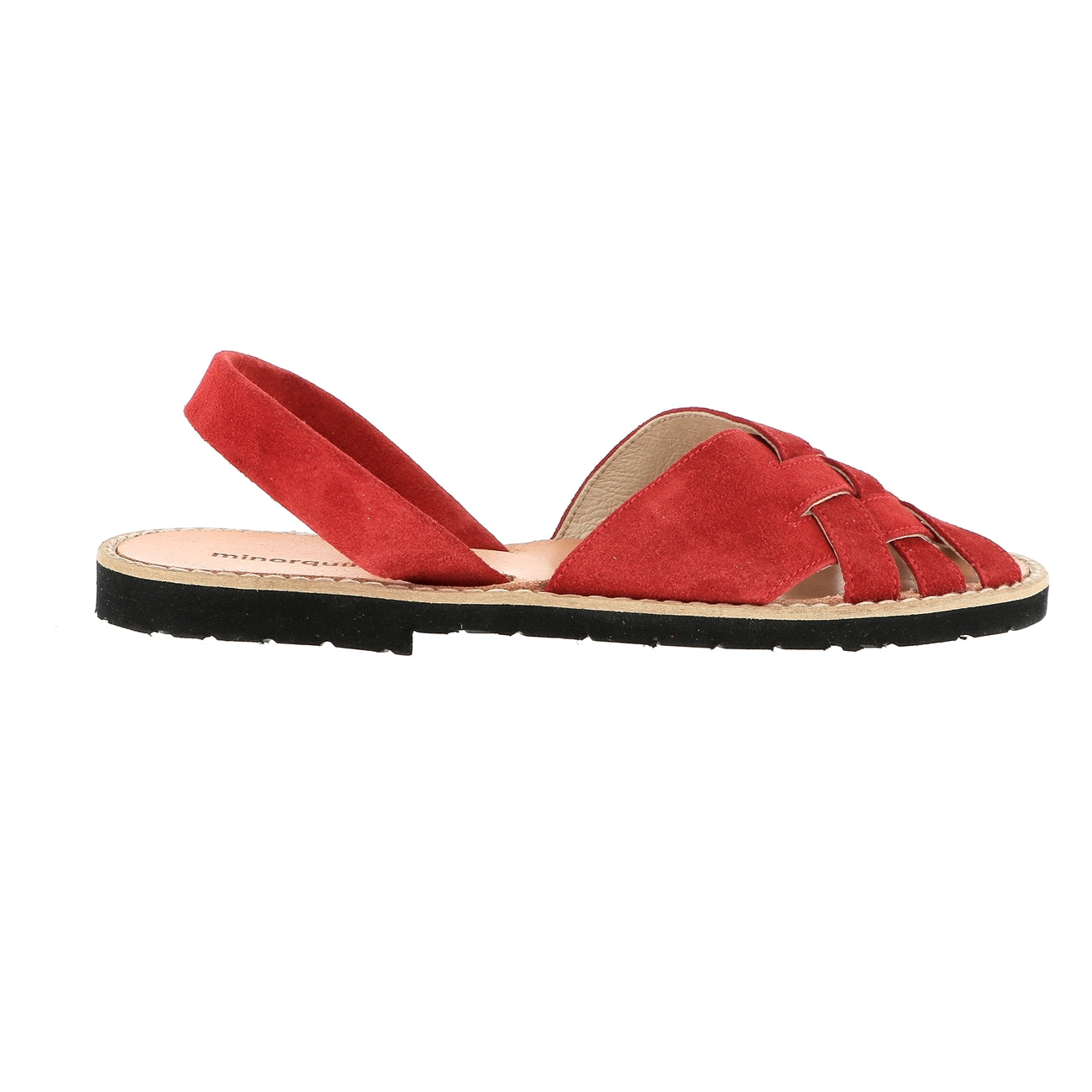 Avarca Compostelle Velours Rouge