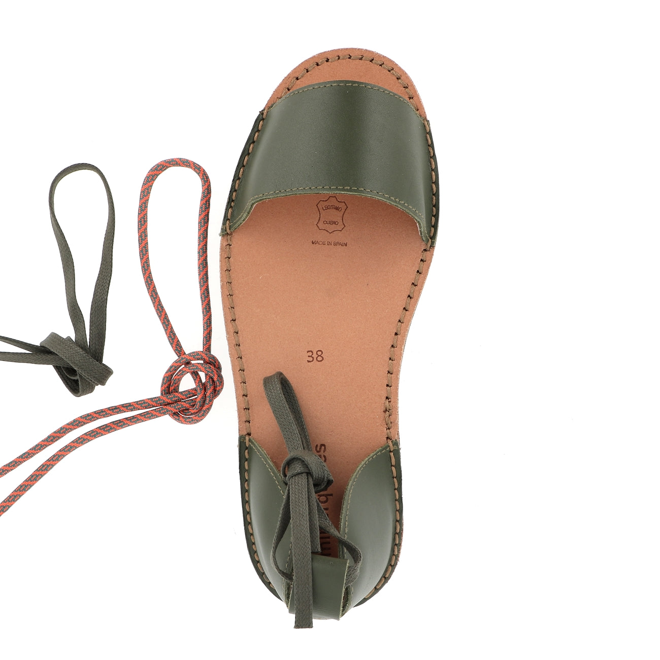 Avarca Deia Cuir Army