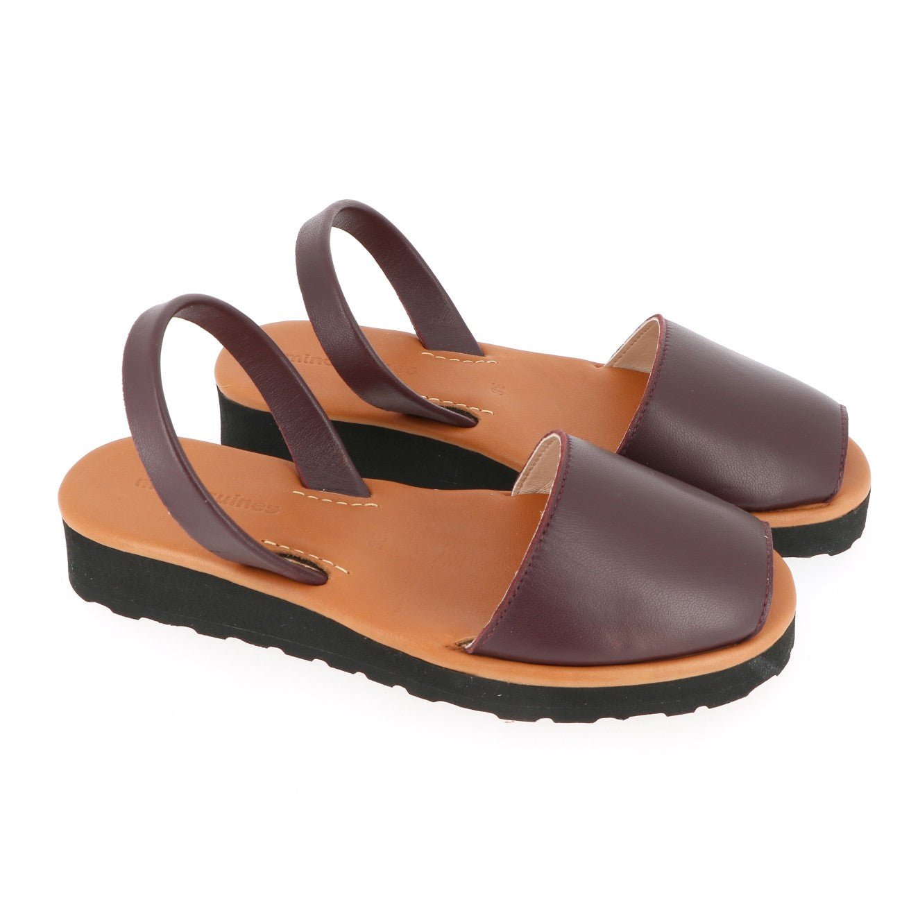 Avarca Platja Cuir Burdeos