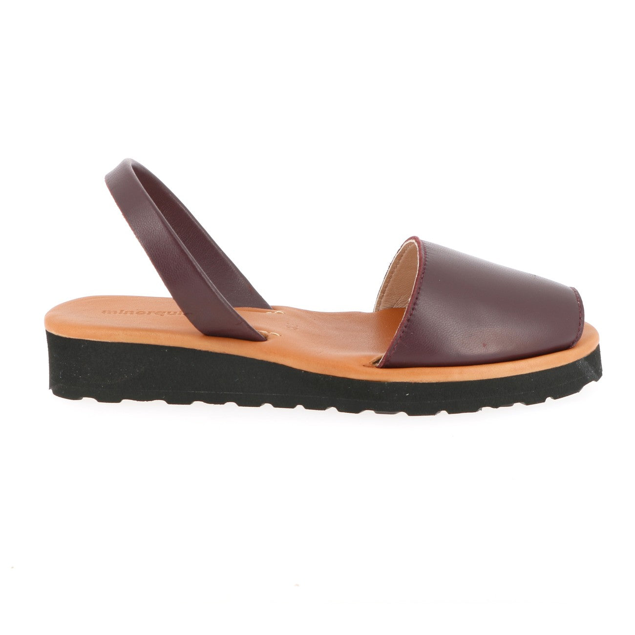 Avarca Platja Leather Burdeos