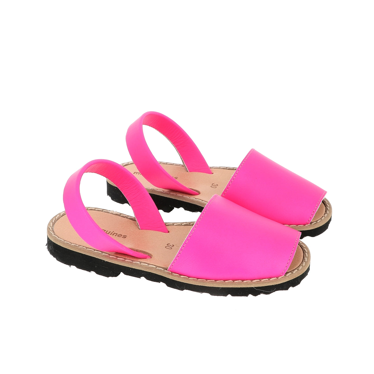 Avarca Cuero Flúor Fucsia