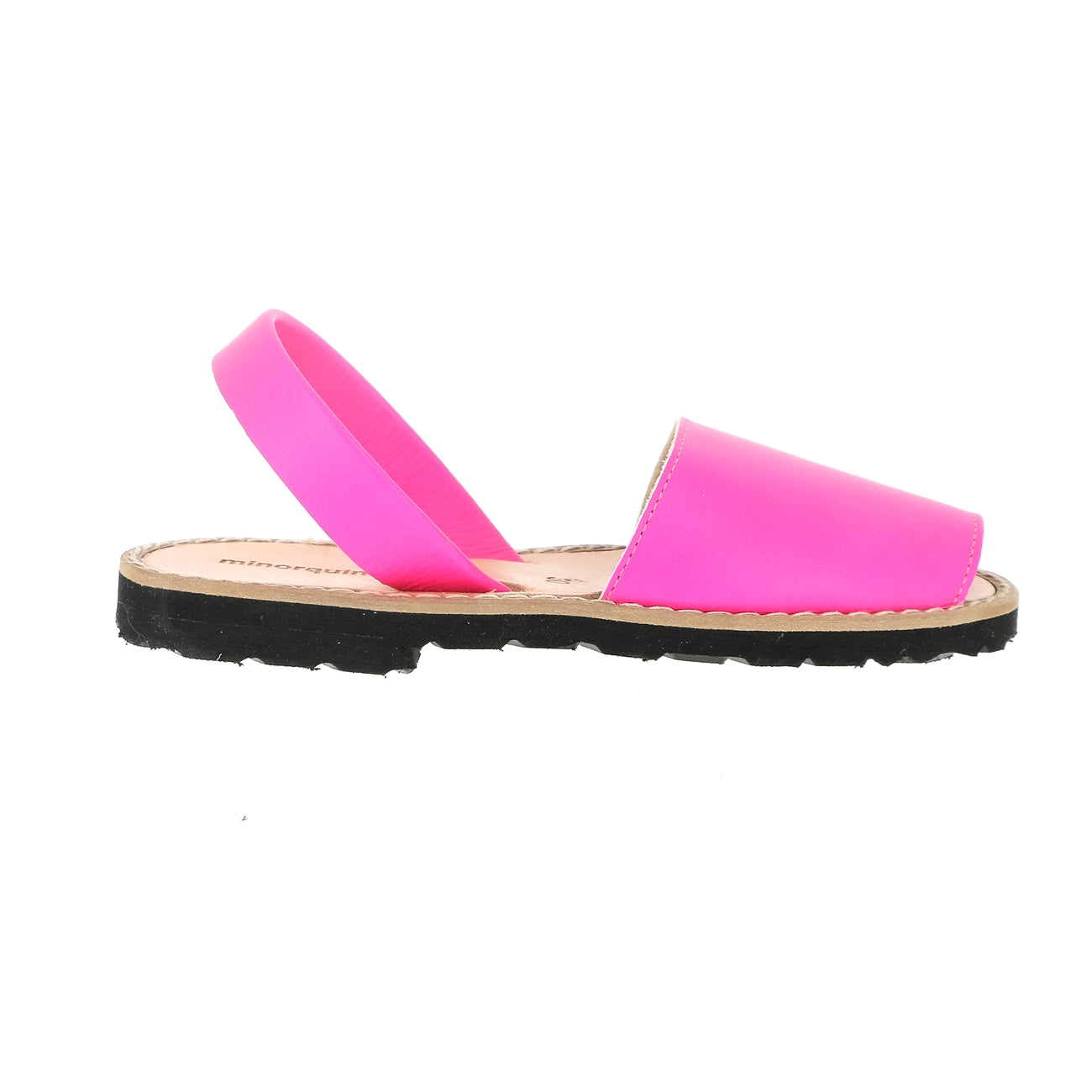 Avarca Cuero Flúor Fucsia