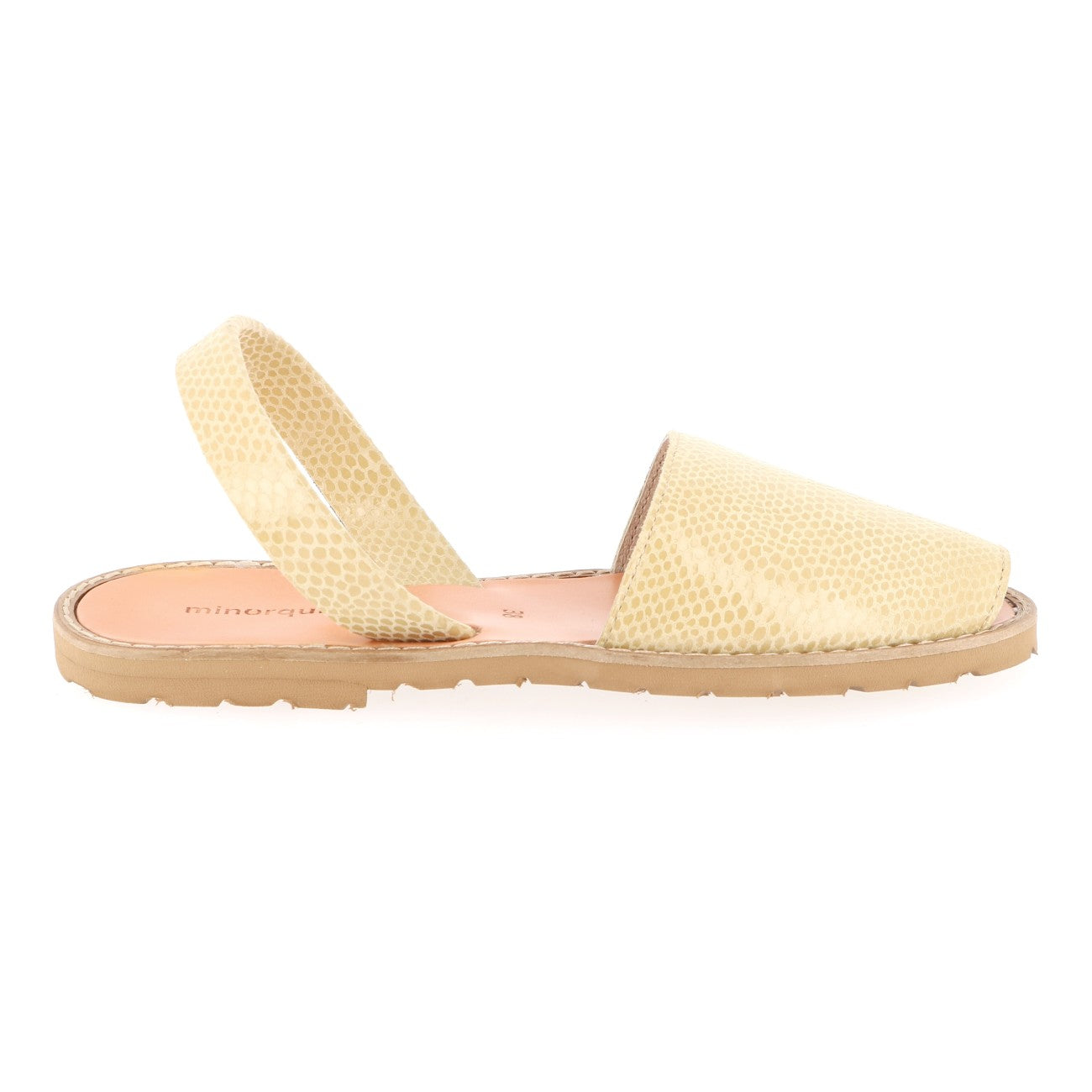 Avarca Cuir Lézard Butter