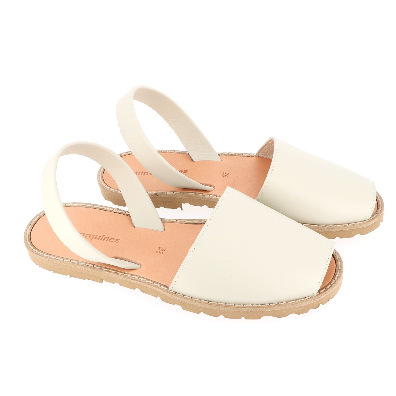 Avarca Cuir Salinas semelles beiges